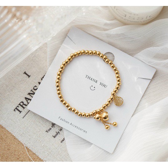 Lắc Tay Bi Hồ Lô May Mắn Titan Ko Han Rỉ TT 3823