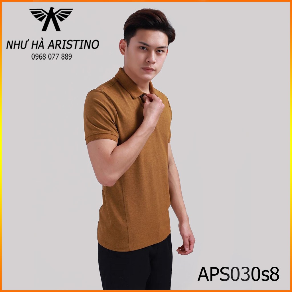Áo Polo Aristino APS030s8 Màu Vàng - Slim có S