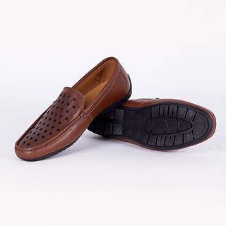 Giày Lười Da Bò Đục Lỗ Thoáng G190
