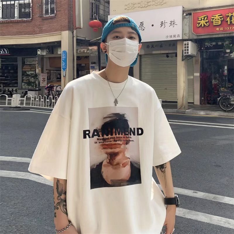 Áo Thun Trơn Tay Ngắn Dáng Rộng In Chữ Đơn Giản Thời Trang Hàn Quốc Trẻ Trung