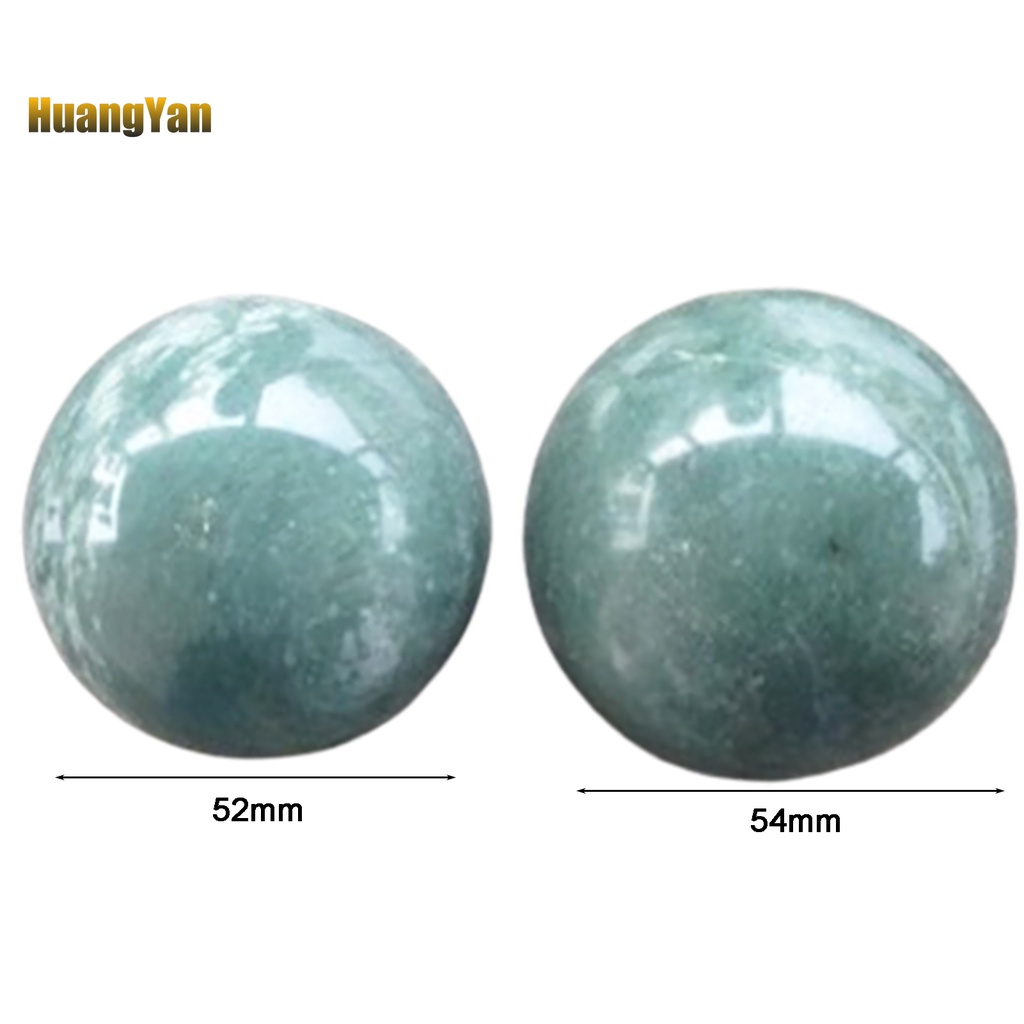 Bộ 2 Bóng Đá Ngọc Bích Xanh Lục Tự Nhiên Giảm Căng Thẳng Dùng Tập Thể Dục Ngón Tay