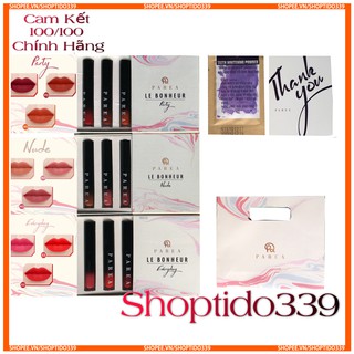 Set 3 cây Son Chu Liptick, PAREA Lebonher Chính Hãng Chu Cosmestic