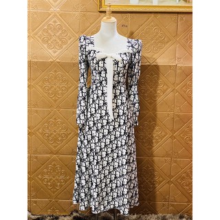 Đầm maxi hoa cột nơ