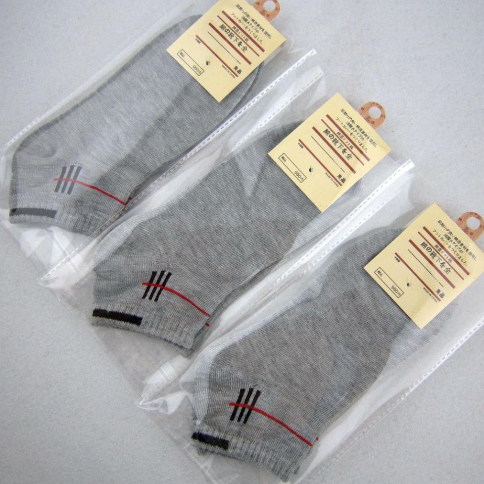 Tất nam cổ ngắn SOLANO vớ nam co giãn họa tiết 3 sọc đi giày da, giày thể thao chạy bộ, gym đa năng FAS-001328