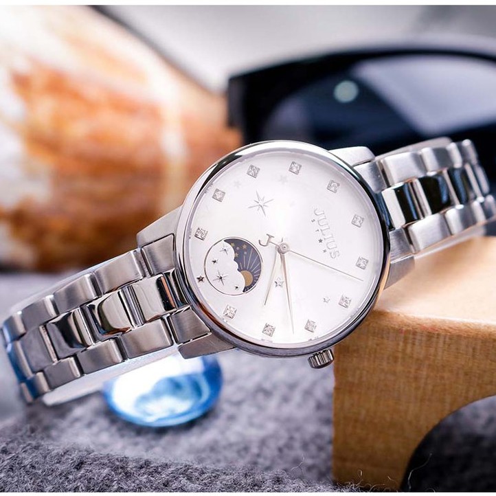 Julius Official | Đồng hồ nữ Julius  Star JS-029 kính Sapphire dây inox size 29