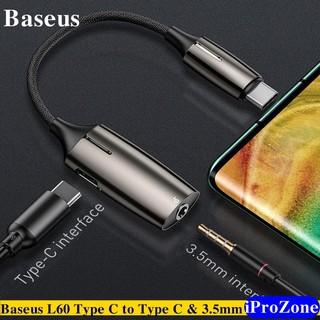 JACK CHUYỂN TYPE C SANG TYPE C VÀ 3.5MM BASEUS L60S