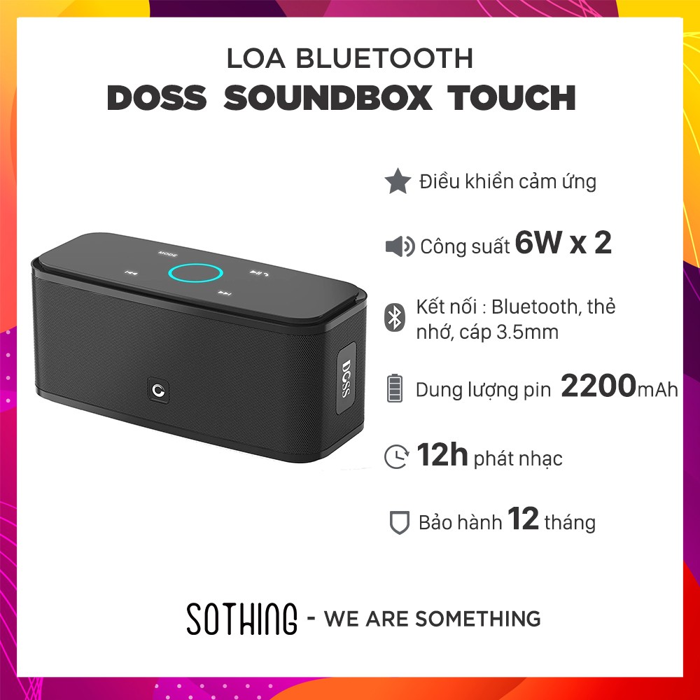 [Mã ELMS4 giảm 7% đơn 500K] Loa Bluetooth DOSS Soundbox Touch - Hàng Chính Hãng