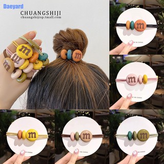 Thời Trang M-Bean Màu Kẹo Dây Buộc Tóc 2 Lớp Độ Đàn Hồi Cao Hàn Quốc Dây Buộc Tóc Sáng Tạo Cá Tính Mũ Đội Đầu Tóc