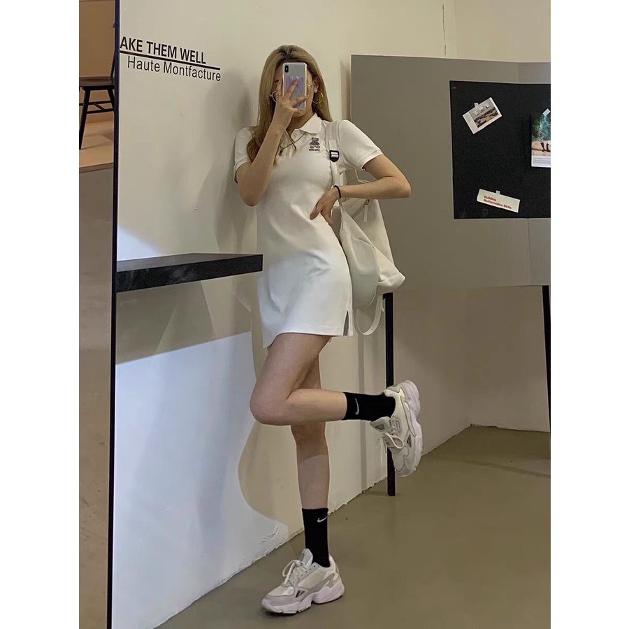 Váy Polo body Tay Ngắn, Váy Body Nữ Dáng Ôm Chất Cotton Co Giãn 4 Chiều Năng Động | BigBuy360 - bigbuy360.vn