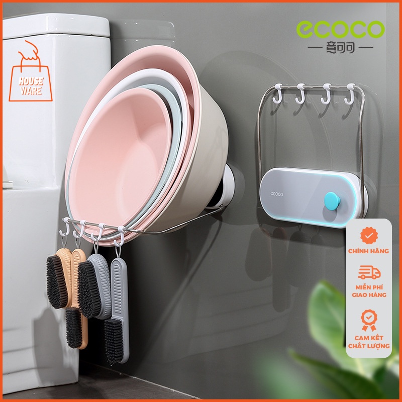 Kệ để chậu treo tường nhà tắm ECOCO chính hãng, móc treo chậu gọn gàng tiện lợi E1717