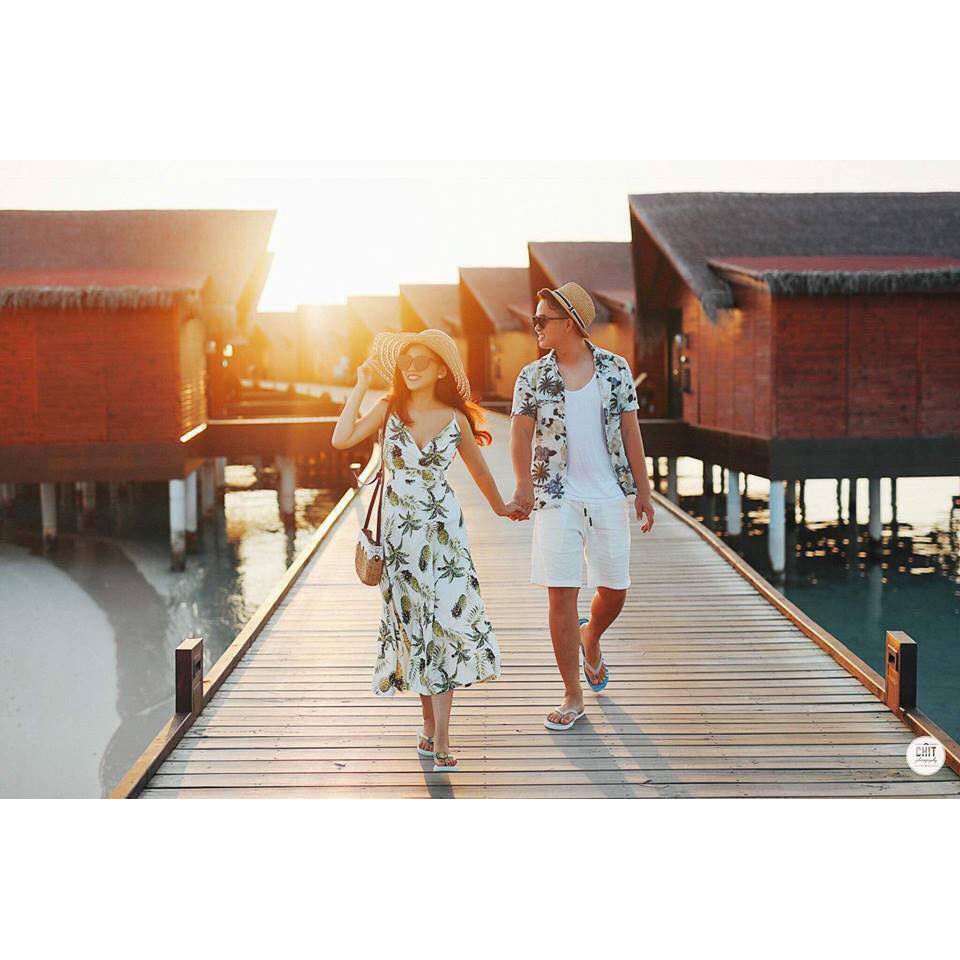 Set áo váy đi biển gia đình - chất đũi mềm mát siêu đẹp | BigBuy360 - bigbuy360.vn