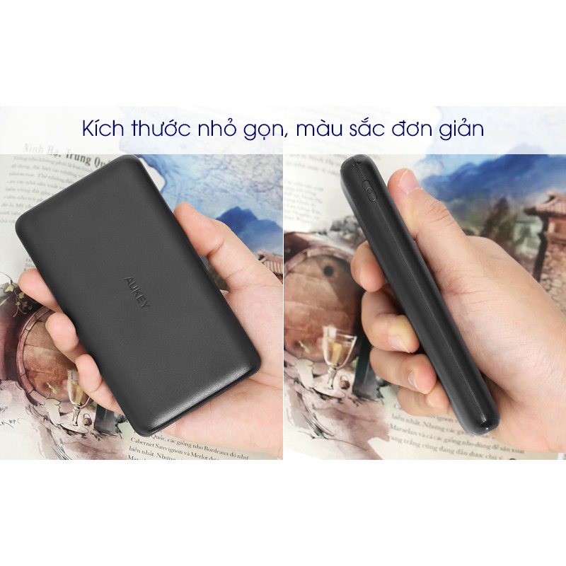 Pin sạc dự phòng Polymer 10.000mAh Type C Aukey PB-XN10 Đen