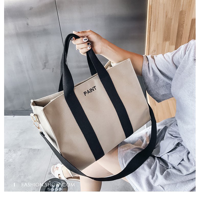 Túi vải PAINT Hàn Quốc mẫu mới nhất vải canvas cực bền tiện dụng