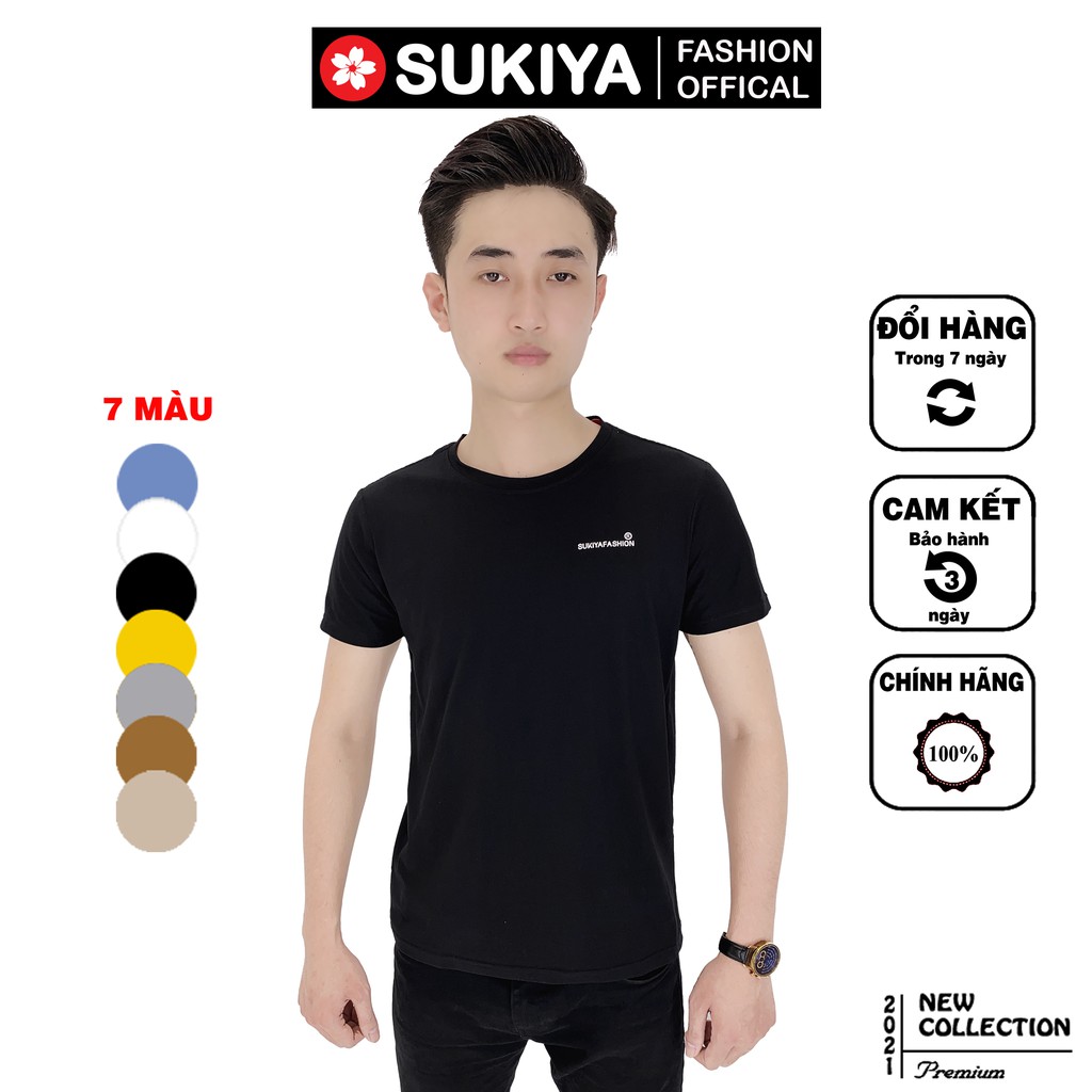 Áo thun nam chất cotton 100% co dãn 4 chiều SUKIYA (AT03)