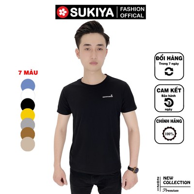 Áo thun nam chất cotton 100% co dãn 4 chiều SUKIYA (AT03)