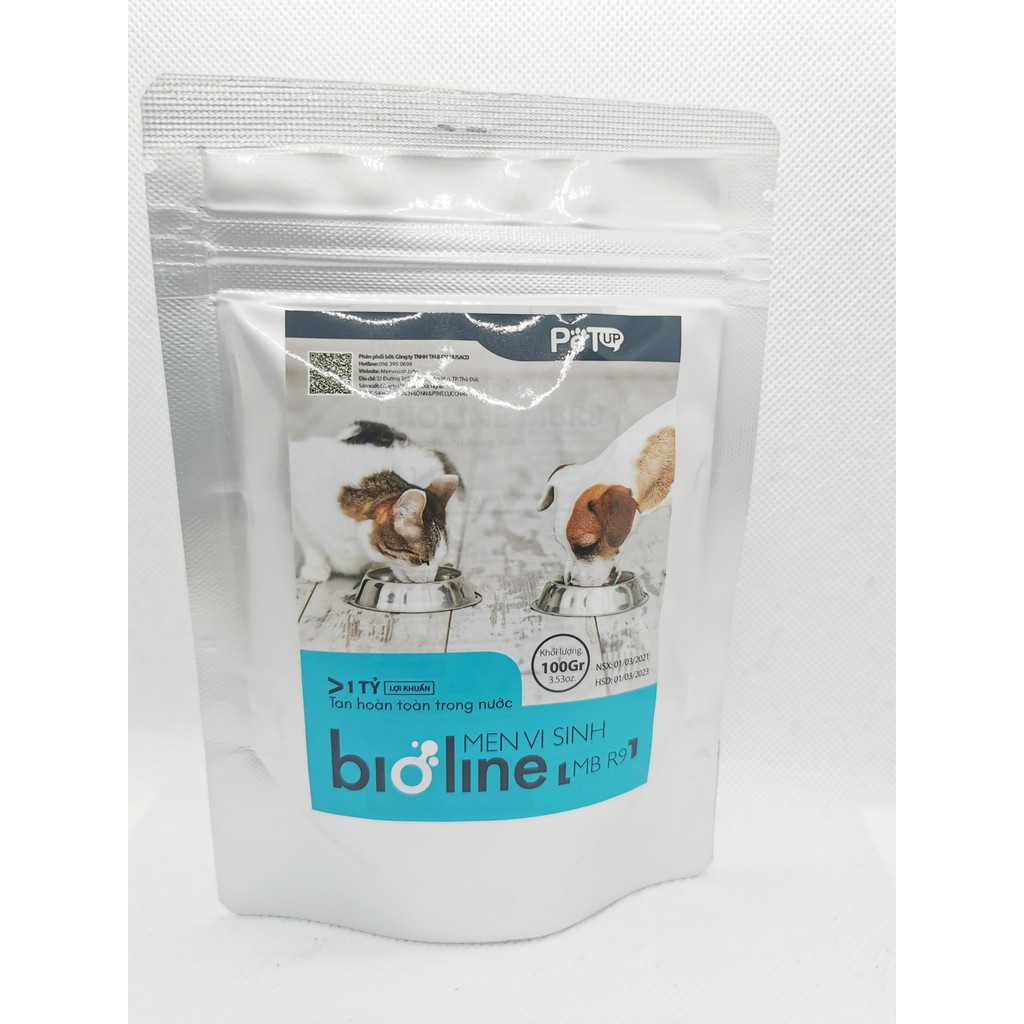 Men vi sinh dành cho chó mèo Bioline MBR9 (100g)