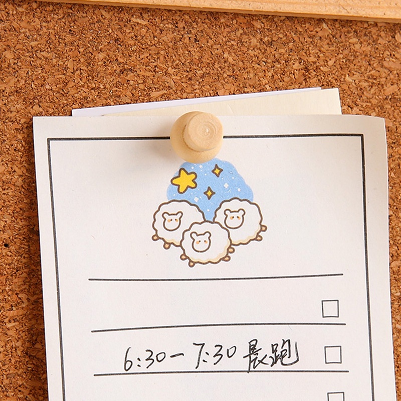 Set 30 Đinh Ghim Nhiều Kích Cỡ Bằng Gỗ Màu Sắc Đơn Giản Trang Trí Móng Tay DIY