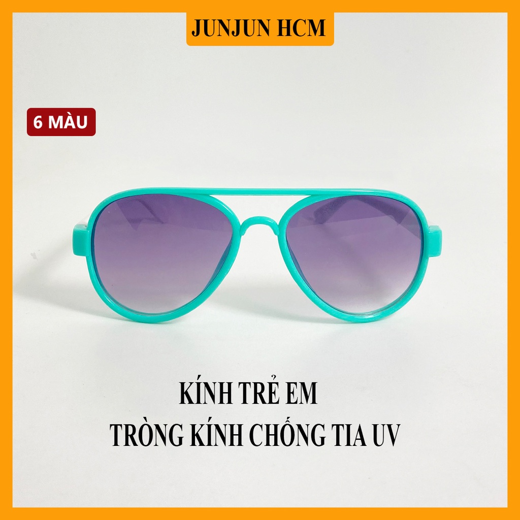 Kính mát trẻ em form ôm mặt JJ92262 gọng nhựa, tròng đen chống bụi, chống tia UV dành cho bé từ 1 đến 5 tuổi