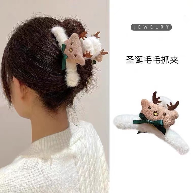 Kẹp Tóc Hình Ông Già Noel Hoạt Hình Dễ Thương Phong Cách Giáng Sinh 2022