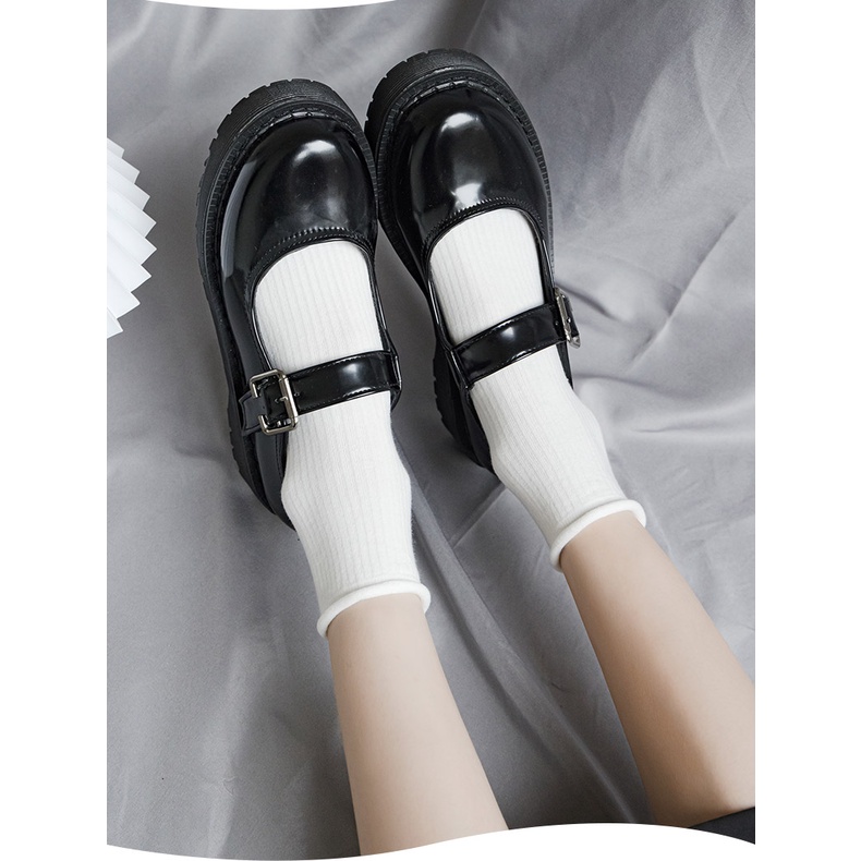 Set 6 đôi tất chân trắng nhún trơn ren bèo cao cổ lolita tiểu thư chất len đẹp nữ Hàn Quốc