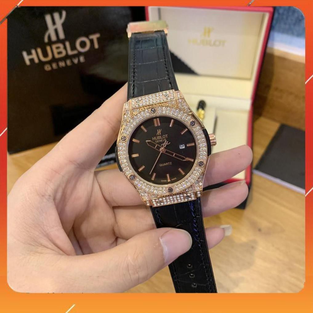 [Free Ship]  Đồng hồ nam Hublot - Clasicc và diamonds đính đá - 42mm bảo hành 12th watch229
