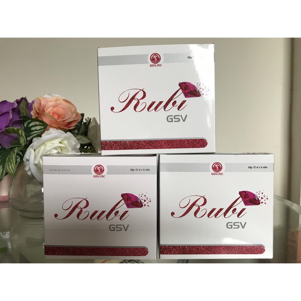 Viên uống đẹp da, chống lão hóa, giảm nám, tàn nhang Rubi GSV bổ sung vitamin và dưỡng chất cho da  60v