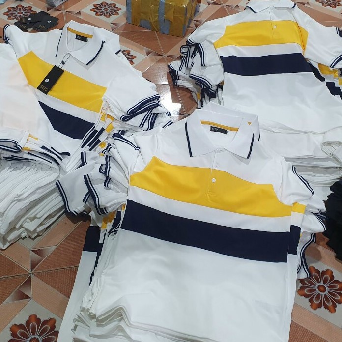 Áo Polo nam phối ngang vải cá sấu Cotton Trắng cổ bẻ xuất xịn,chuẩn form trẻ trung, thanh lịch. Áo POLO SEED | BigBuy360 - bigbuy360.vn