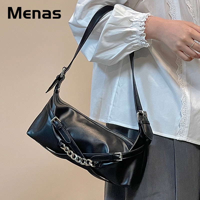 Menas Túi Xách Da PU Màu Trơn Thời Trang Cao Cấp Cho Nam