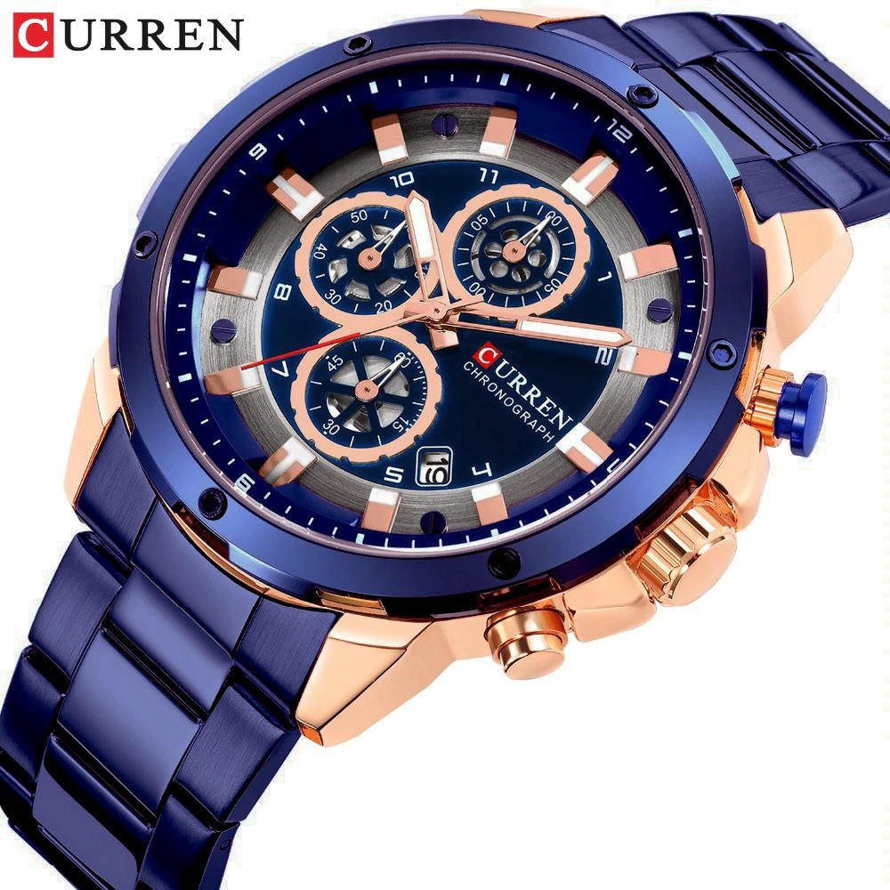 Đồng Hồ Quartz Curren 8323 Chrono Active Chất Liệu Thép Không Gỉ