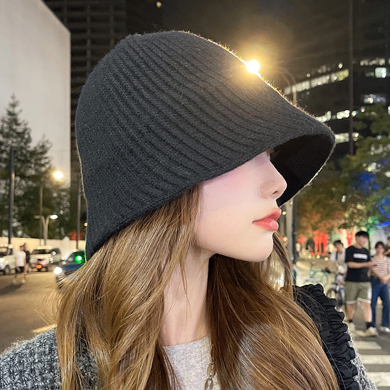 Mũ bucket Dệt Kim Chất Liệu cotton Thời Trang Mùa Thu Phong Cách Hàn Quốc
