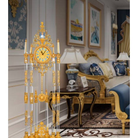 Đồng hồ cây điểm chuông điêu khắc tinh tế mang phong cách tân cổ điển sang trọng DHV5.