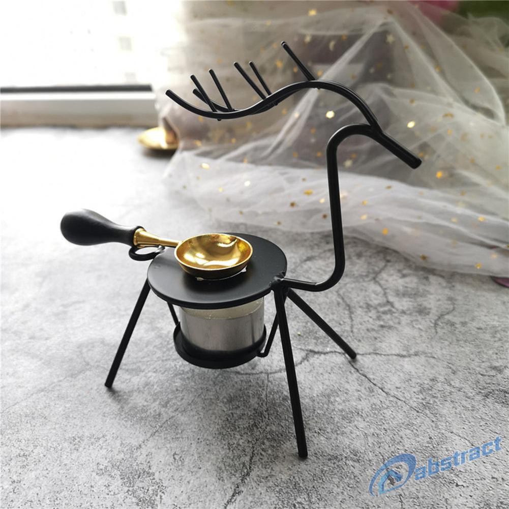 READY STOCK Sealing Wax Bead Warmer Melting Deer Shaped Stamp Wax Furnace Stove Pot