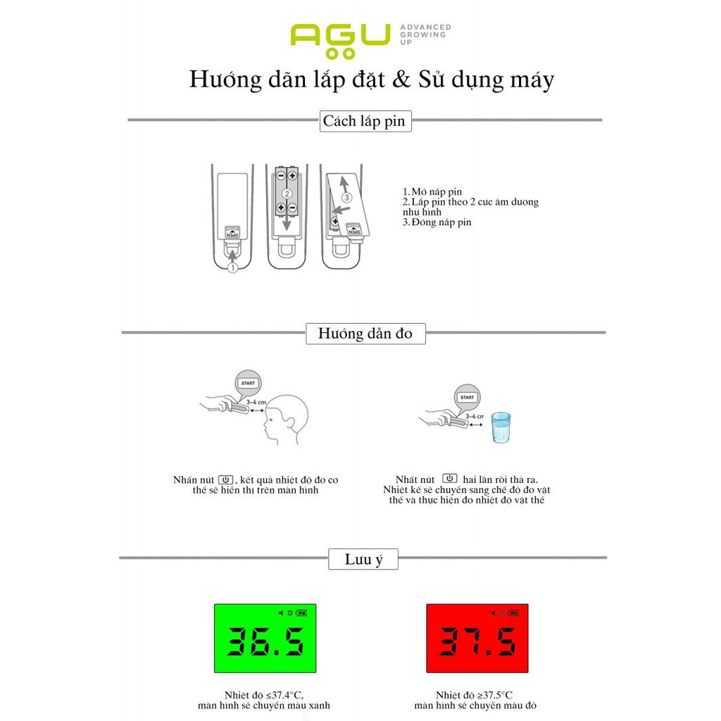 Nhiệt kế hồng ngoại AGU NC8