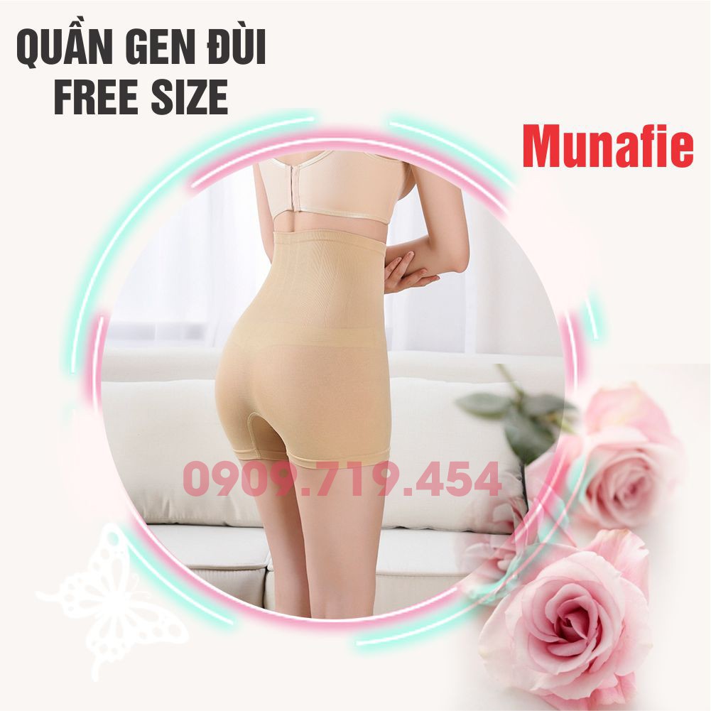 Quần gen đùi định hình Munafie thun cotton mềm mát, freesize 40-60 kg, hàng loại 1 xuất Nhật