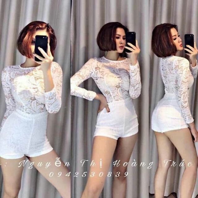 Jump ngắn tay dài ren sexy