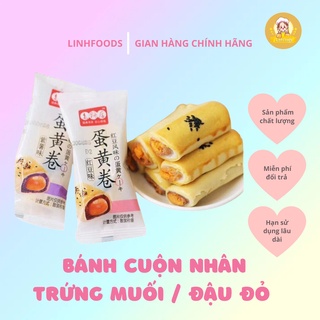 [2 cái] Bánh cuộn nhân trứng muối / đậu đỏ ngàn lớp