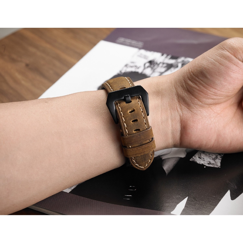 Dây Đeo Bằng Da Ngựa Cho Đồng Hồ Thông Minh Samsung Gear S3 Frontier S3 Classic / Galaxy Watch 46mm / Watch3 45mm