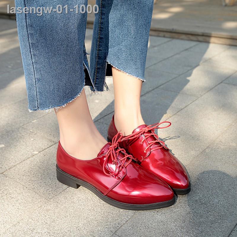 ❁Giày da bóng phong cách Harajuku cho nữ