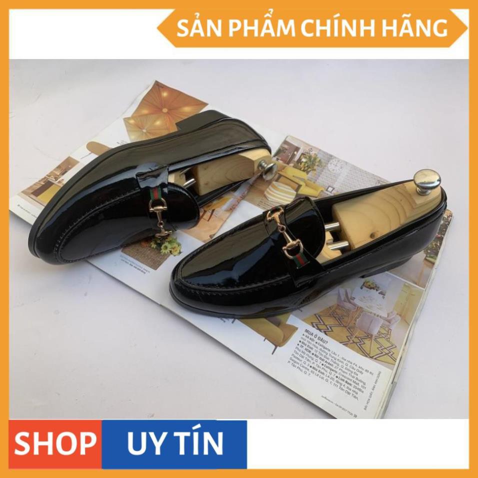 GIÀY TÂY NAM DA BÓNG KHÓA KIM LOẠI VÀNG | BigBuy360 - bigbuy360.vn