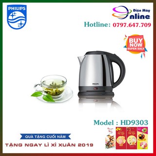 (Khuyến Mãi Cực Lớn) Bình Đun Siêu Tốc Philips HD9303 - Chính Hãng