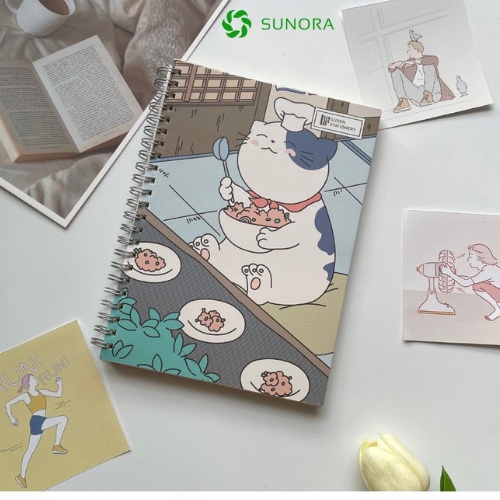 Sổ tay cute ghi chép a5 160 trang sổ tay mèo Nhật Bản dễ thương