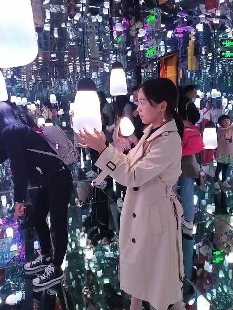 Áo Khoác Mangto nữ dáng dài phong cách hàn quốc, thời trang thu đông Quảng Châu