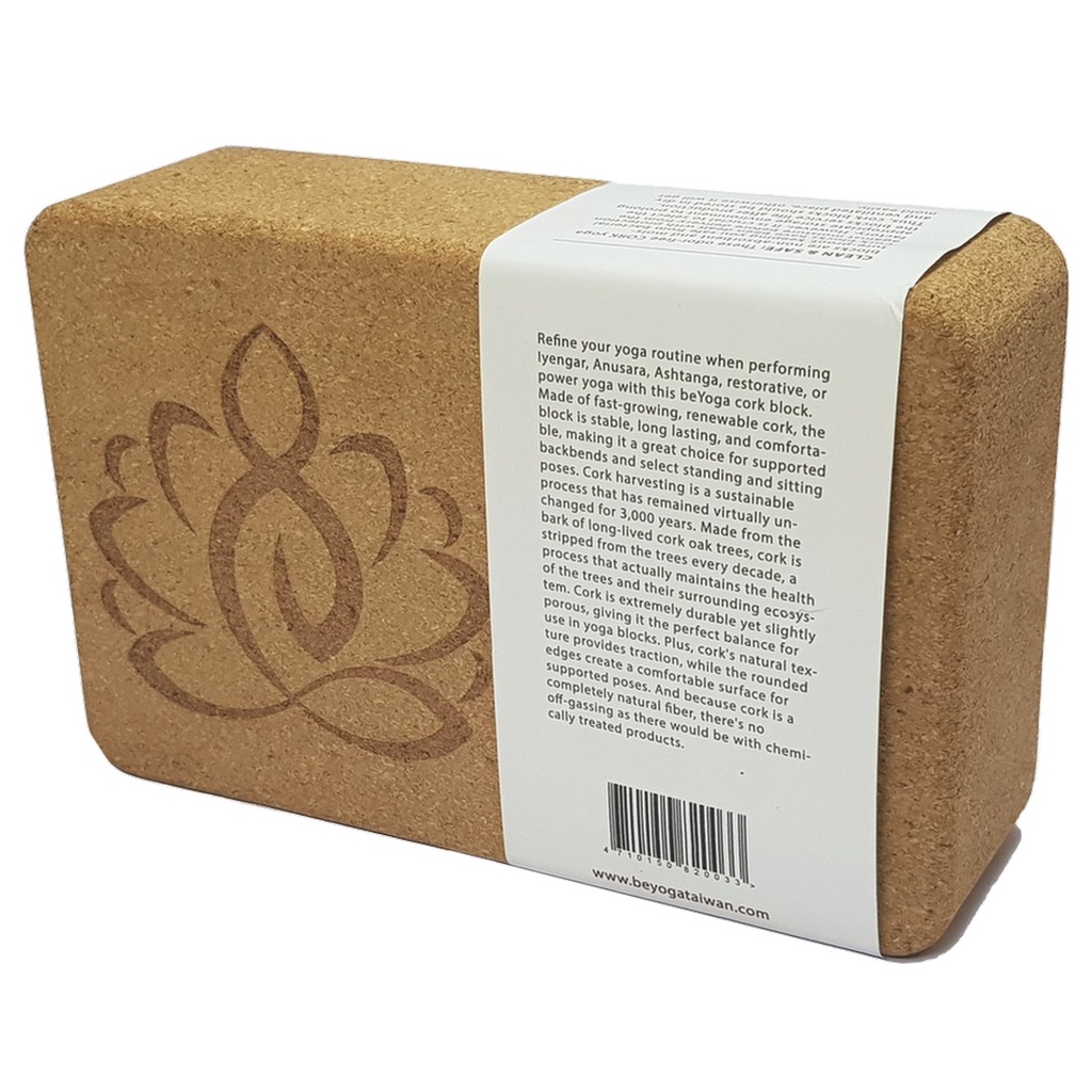Gạch Tập Yoga Cao Cấp, Nhập Khẩu Đài Loan, Chất Liệu Vỏ Sồi, Đàn Hồi, Chịu Nước, 7,5cm, Hãng beYoga