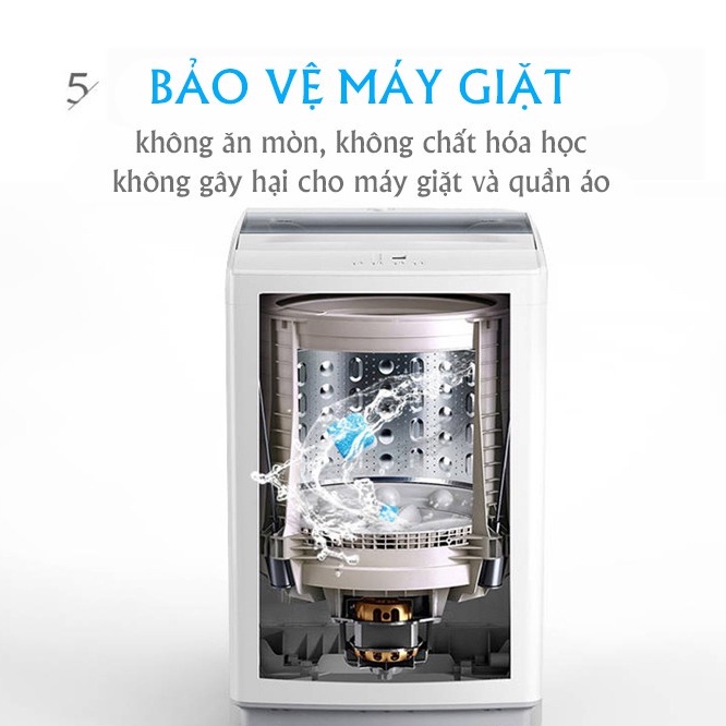Viên tẩy lồng giặt Viên vệ sinh máy giặt loại sạch cặn bẩn vi khuẩn mùi hôi, Hộp 12 viên tẩy lồng máy giặt