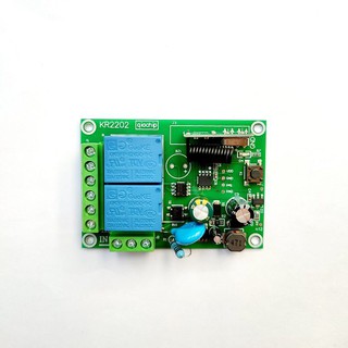Mạch Điều Khiển RF 433MHz 2 Relay 250VAC - Học Lệnh