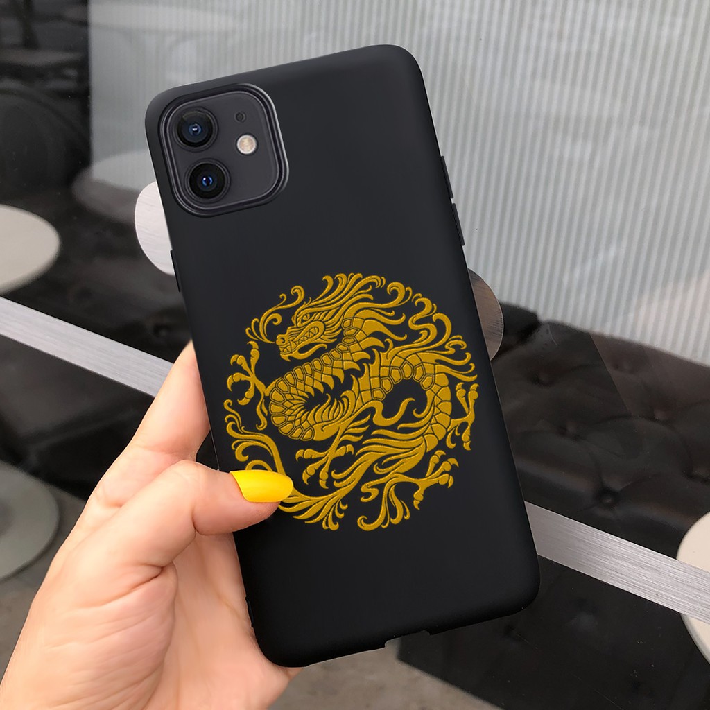 Ốp điện thoại TPU mềm hình con rồng màu kẹo cho iPhone 6 6s plus 11 11pro 11promax X XR XS 7 7plus 8 8plus