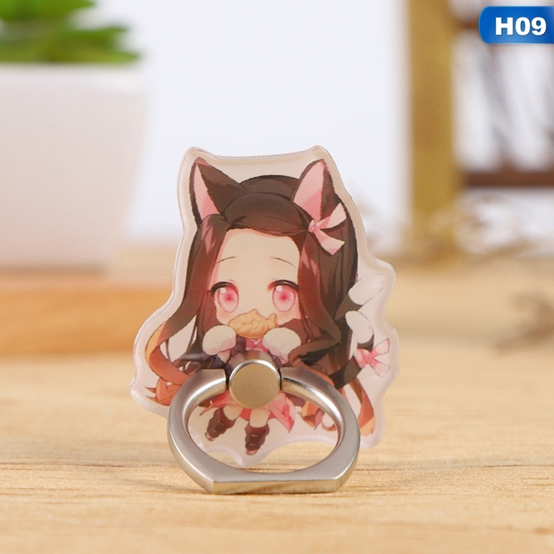 Móc xỏ ngón điện thoại in hoạt hình dễ thương