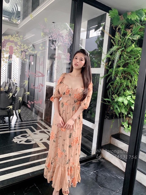 ĐẦM MAXI VOAN HOA ĐÍNH NGỌC