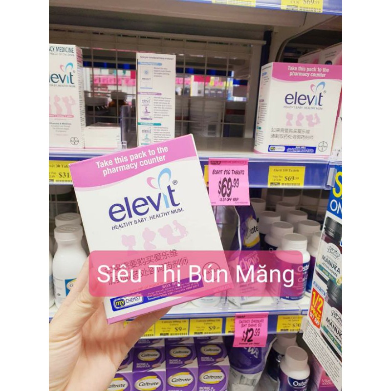 (Cam kết chuẩn Auth) Elevit dành cho bà bầu