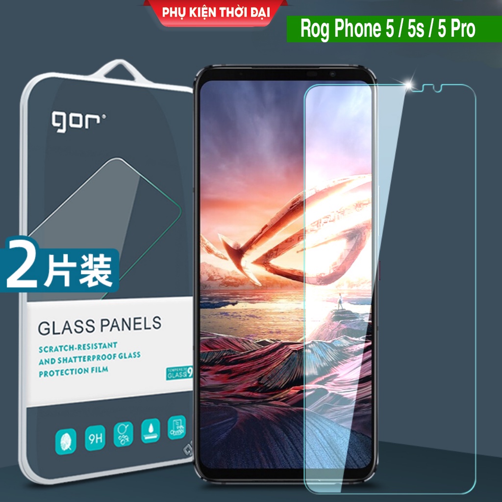Cường lực Rog Phone 5 / 5 Pro / Phone 5s / Phone 6 / 6 Pro hiệu Gor trong suốt chơi Game mượt ( tặng keo mép )
